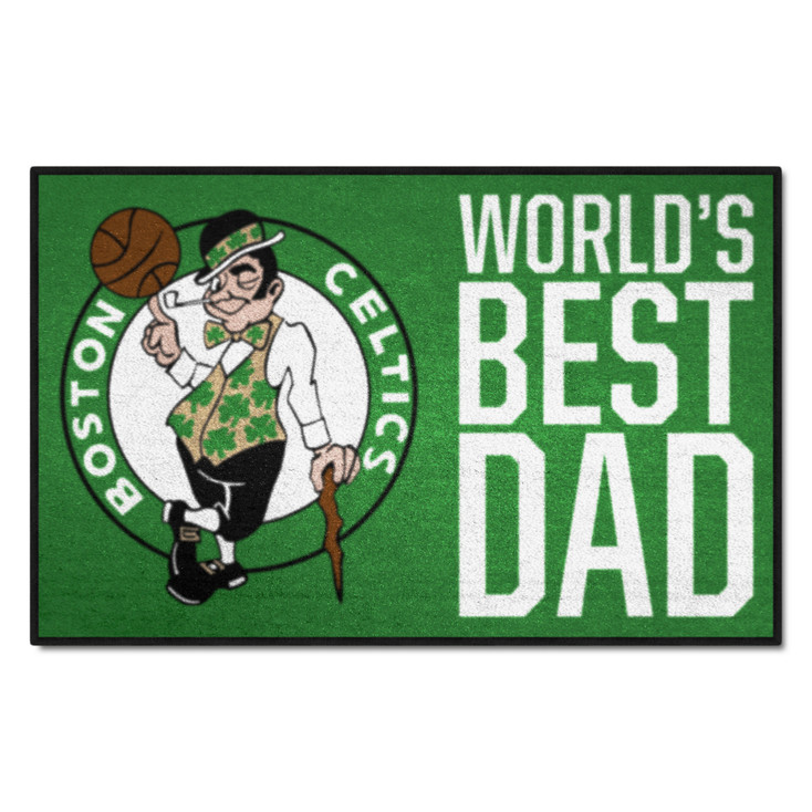 19" x 30" Boston Celtics World's Best Dad Rectangle Starter Mat