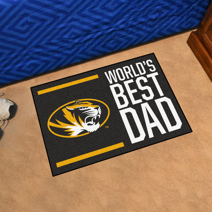 19" x 30" Missouri Tigers World's Best Dad Rectangle Starter Mat