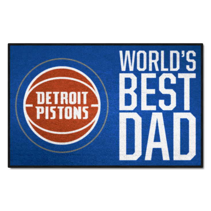 19" x 30" Detroit Pistons World's Best Dad Rectangle Starter Mat