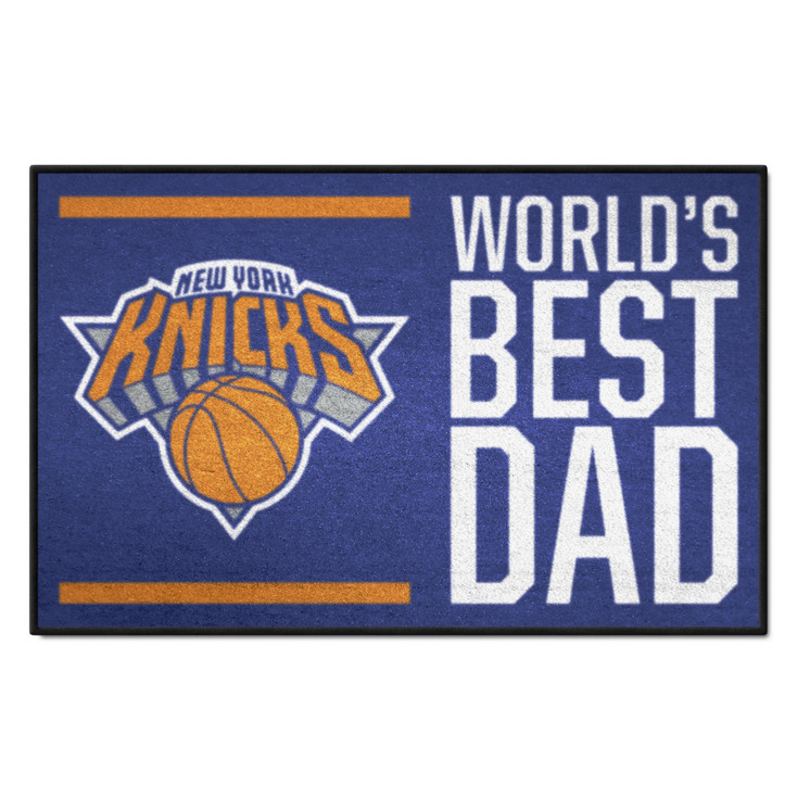 19" x 30" New York Knicks World's Best Dad Rectangle Starter Mat