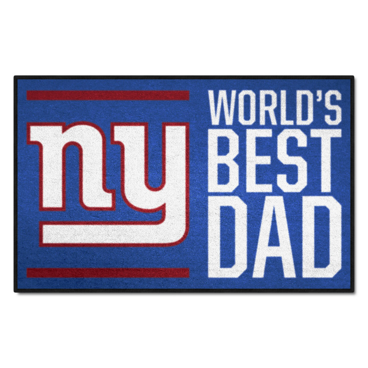 19" x 30" New York Giants World's Best Dad Rectangle Starter Mat