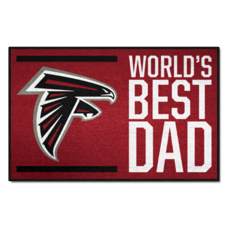 19" x 30" Atlanta Falcons World's Best Dad Rectangle Starter Mat