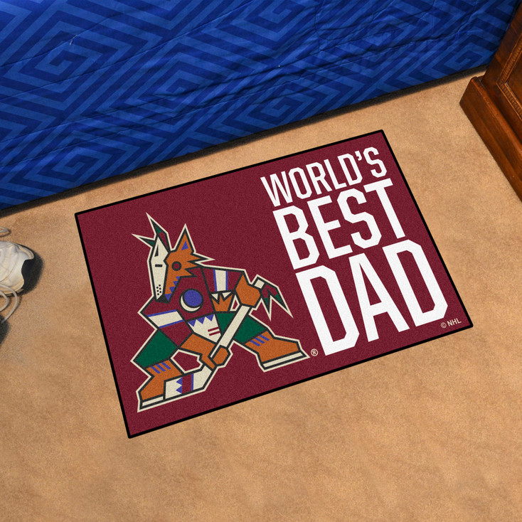 19" x 30" Arizona Coyotes World's Best Dad Rectangle Starter Mat