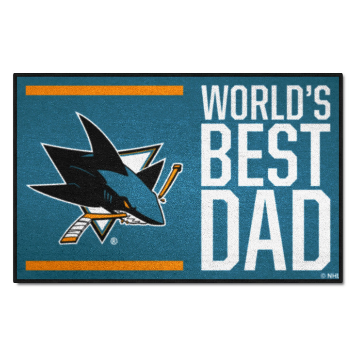 19" x 30" San Jose Sharks World's Best Dad Rectangle Starter Mat