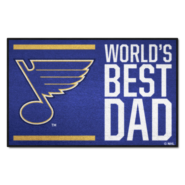 19" x 30" St. Louis Blues World's Best Dad Rectangle Starter Mat