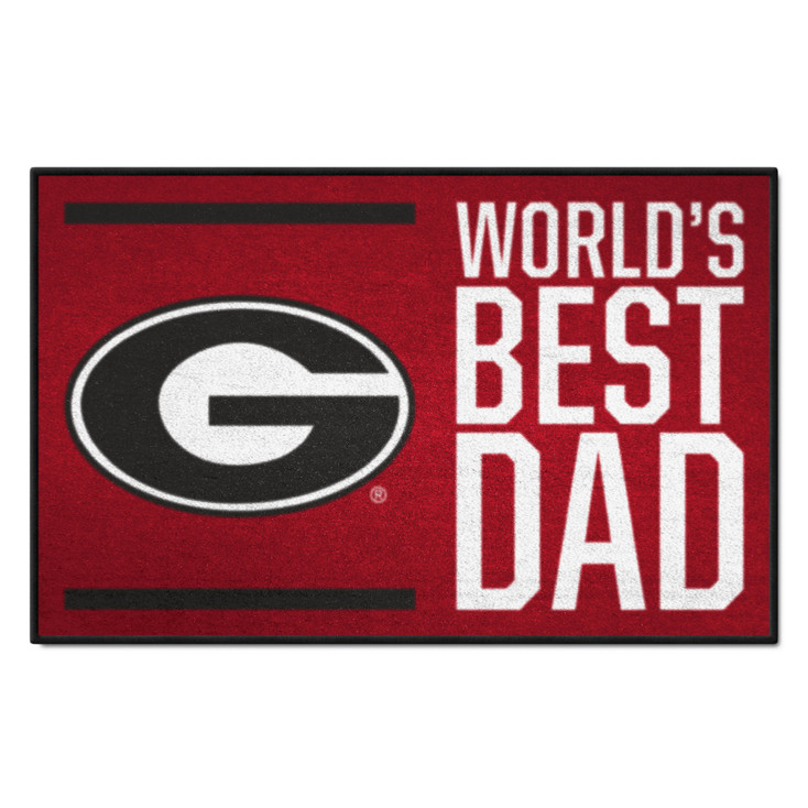 19" x 30" Georgia Bulldogs World's Best Dad Rectangle Starter Mat