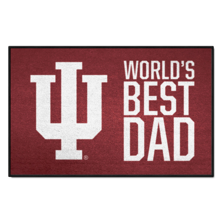 19" x 30" Indiana Hoosiers World's Best Dad Rectangle Starter Mat