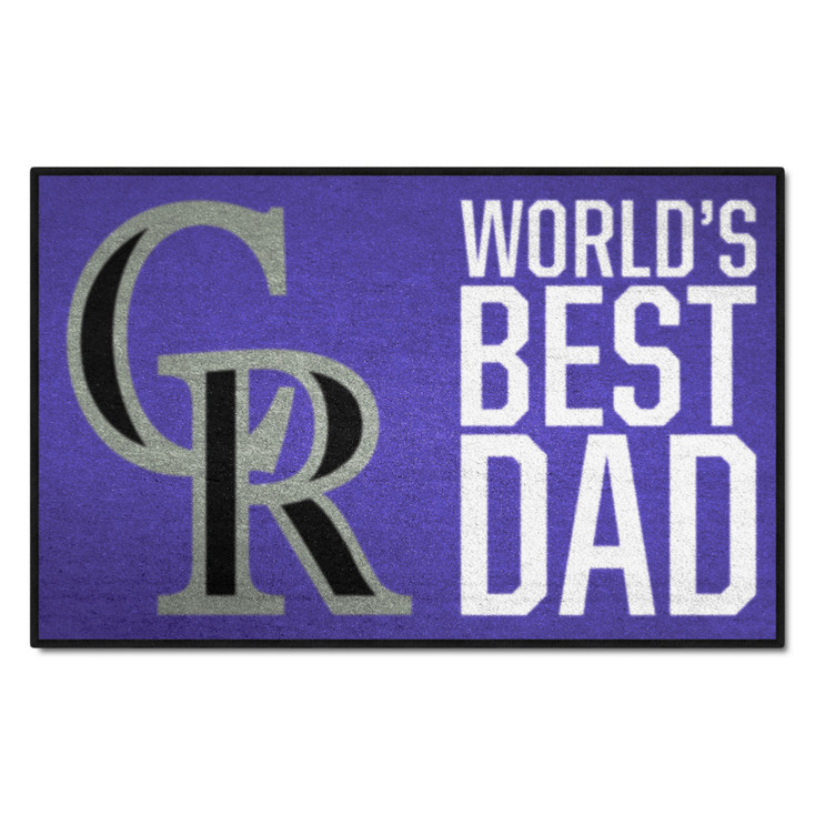 19" x 30" Colorado Rockies World's Best Dad Rectangle Starter Mat