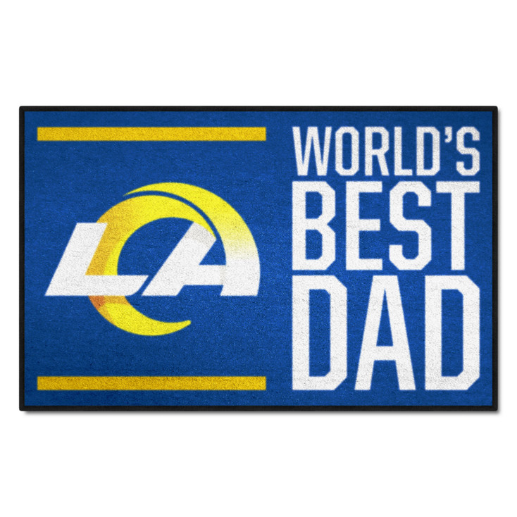 19" x 30" Los Angeles Rams World's Best Dad Rectangle Starter Mat