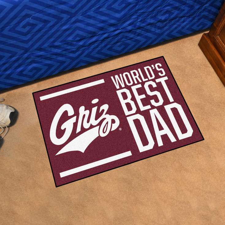 19" x 30" Montana Grizzlies World's Best Dad Rectangle Starter Mat