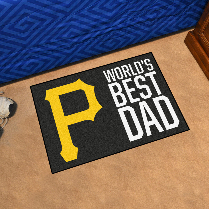 19" x 30" Pittsburgh Pirates World's Best Dad Rectangle Starter Mat