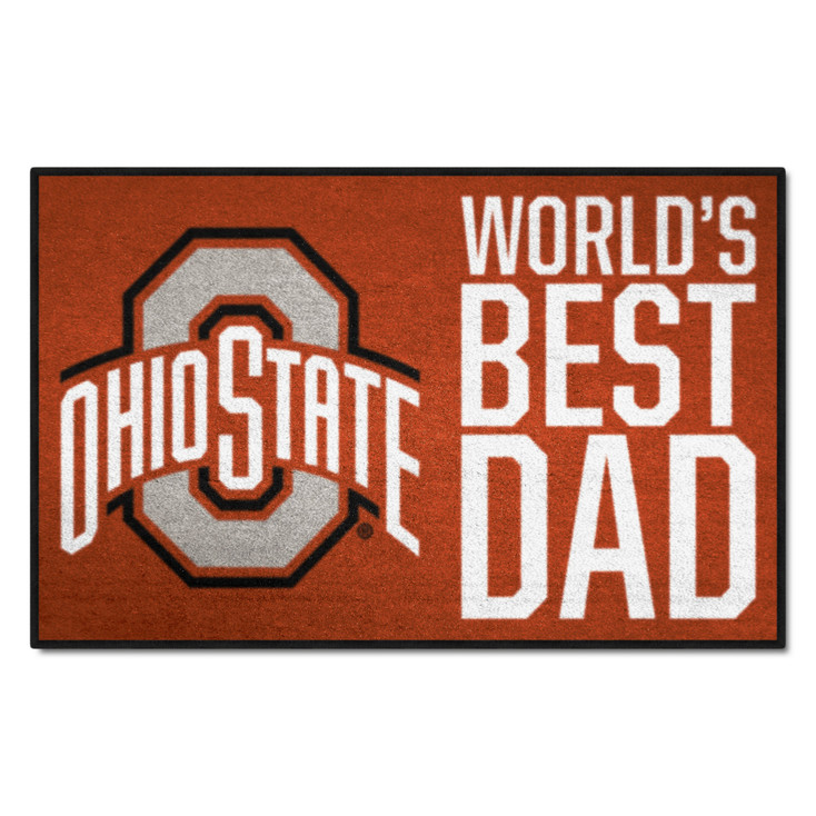 19" x 30" Ohio State Buckeyes World's Best Dad Rectangle Starter Mat