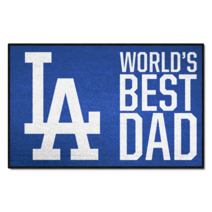 19" x 30" Los Angeles Dodgers World's Best Dad Rectangle Starter Mat