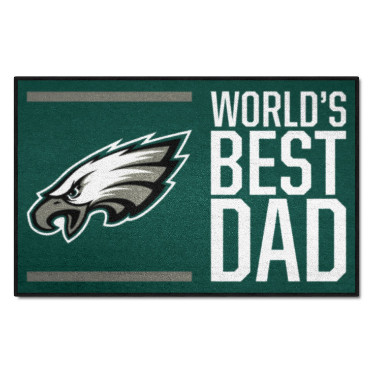 19" x 30" Philadelphia Eagles World's Best Dad Rectangle Starter Mat