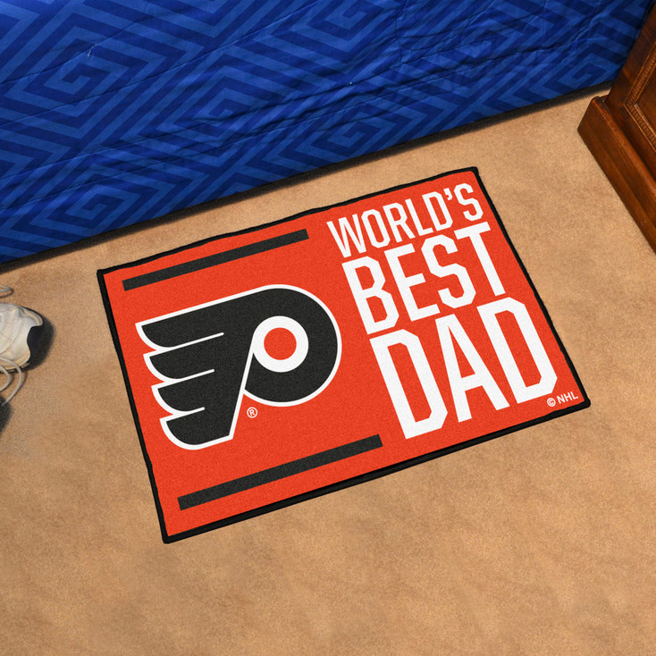 19" x 30" Philadelphia Flyers World's Best Dad Rectangle Starter Mat