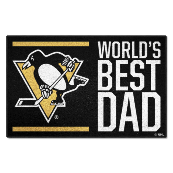 19" x 30" Pittsburgh Penguins World's Best Dad Rectangle Starter Mat