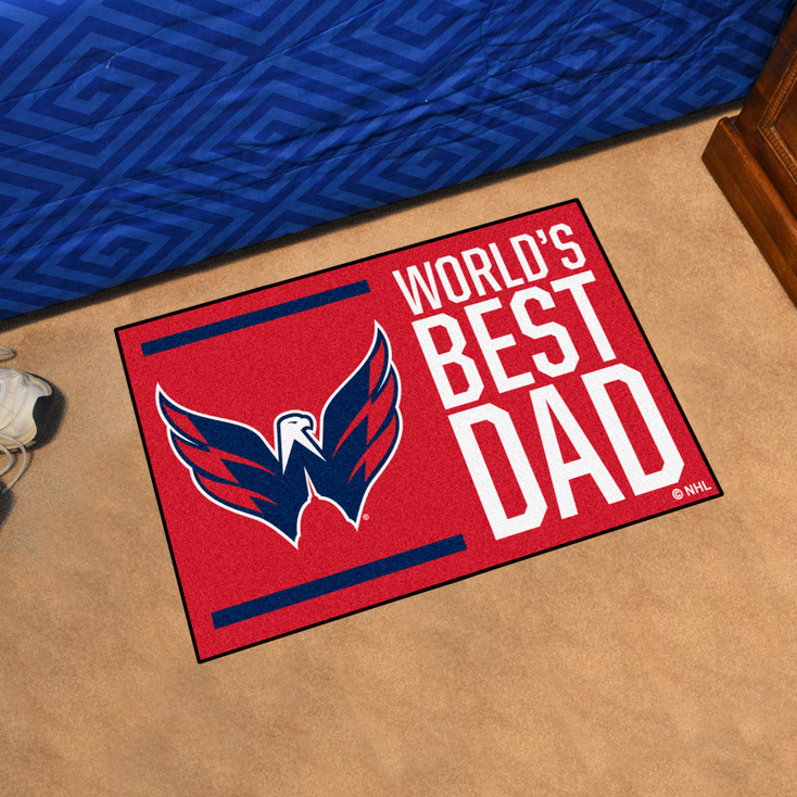 19" x 30" Washington Capitals World's Best Dad Rectangle Starter Mat