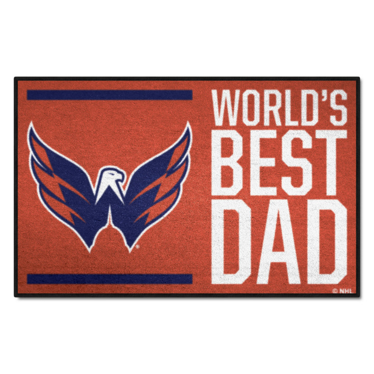 19" x 30" Washington Capitals World's Best Dad Rectangle Starter Mat