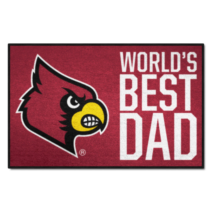 19" x 30" Louisville Cardinals World's Best Dad Rectangle Starter Mat