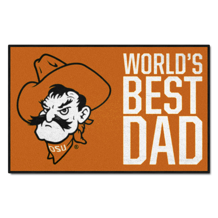 19" x 30" Oklahoma State Cowboys World's Best Dad Rectangle Starter Mat