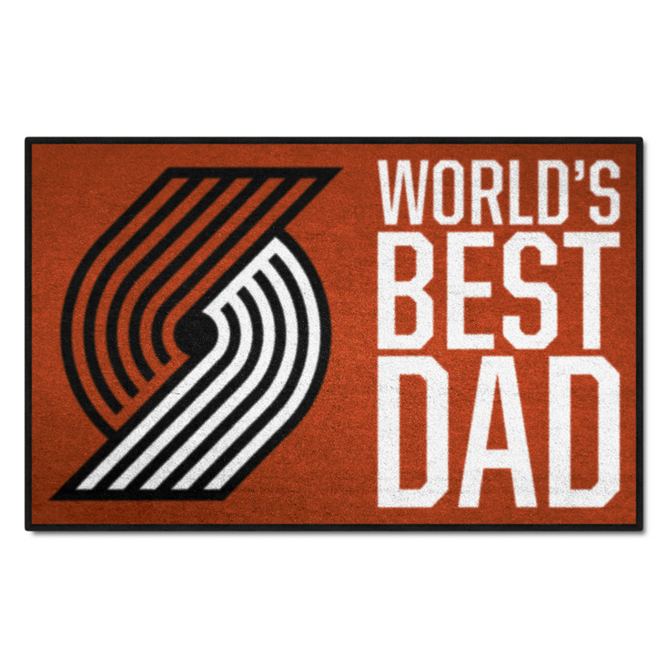 19" x 30" Portland Trail Blazers World's Best Dad Rectangle Starter Mat