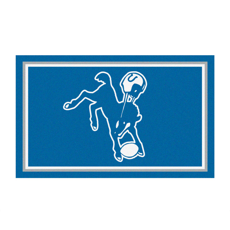 3' x 5' Indianapolis Colts Retro Logo Blue Rectangle Area Rug