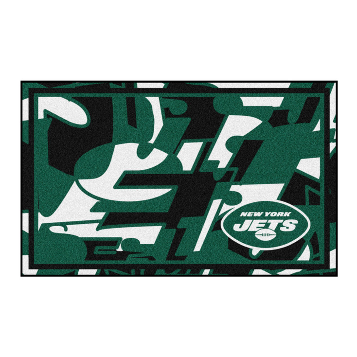 4' x 6' New York Jets NFL x FIT Pattern Rectangle Area Rug