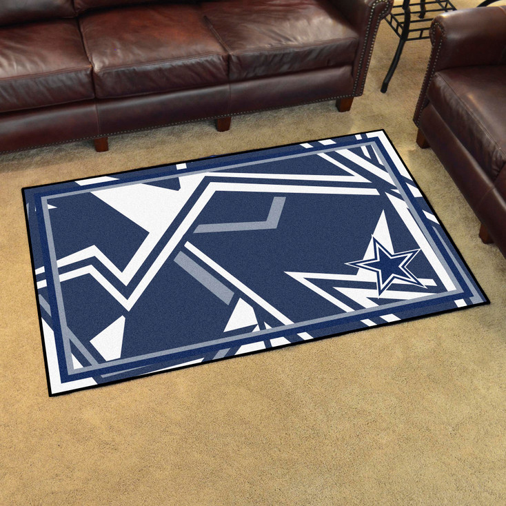 4' x 6' Dallas Cowboys NFL x FIT Pattern Rectangle Area Rug