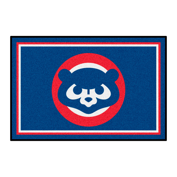4' x 6' 1990 Chicago Cubs Retro Logo Blue Rectangle Area Rug