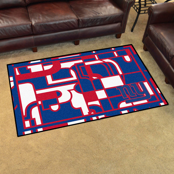 4' x 6' New York Giants NFL x FIT Pattern Rectangle Area Rug