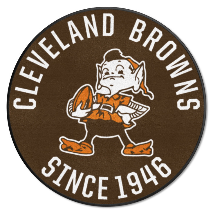 27" Cleveland Browns Retro Logo Roundel Round Mat
