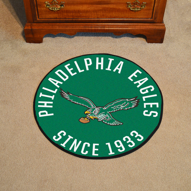27" Philadelphia Eagles Retro Logo Roundel Round Mat