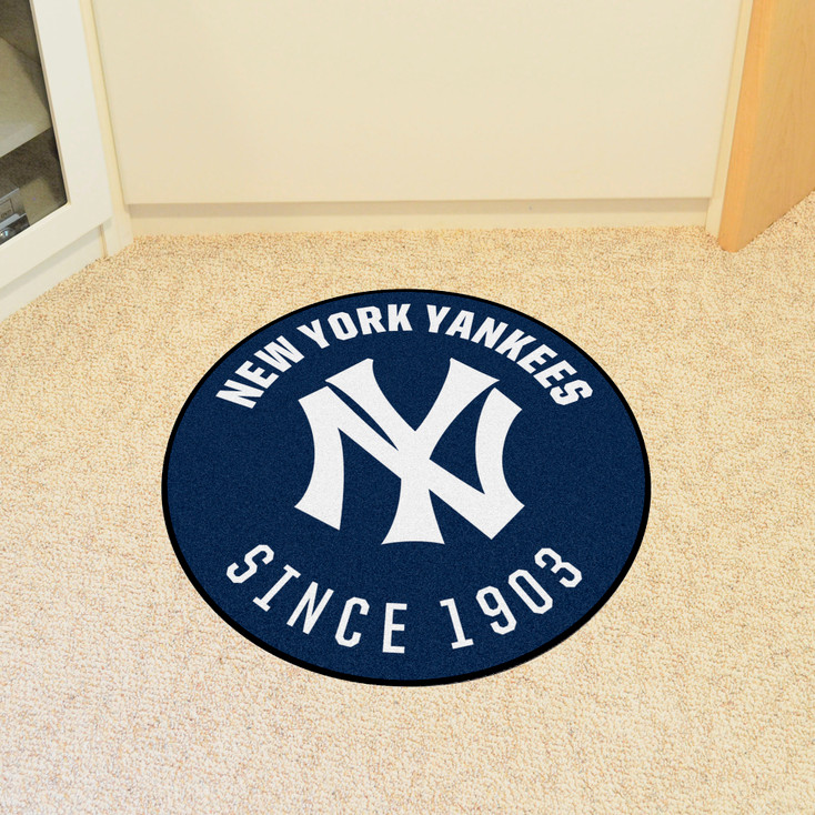 27" 1927 New York Yankees Retro Logo Roundel Round Mat
