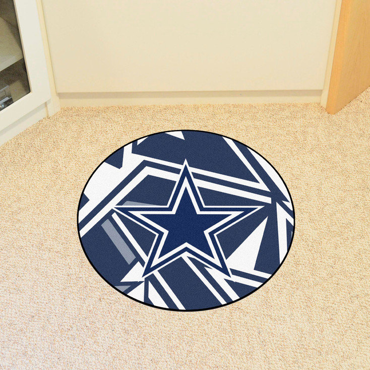 27" Dallas Cowboys NFL x FIT Pattern Roundel Round Mat