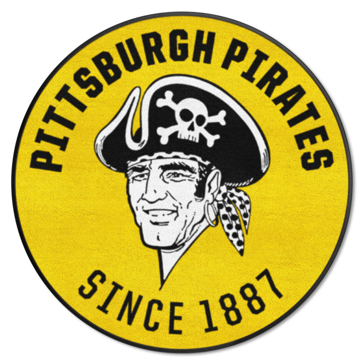 27" 1977 Pittsburgh Pirates Retro Logo Roundel Round Mat