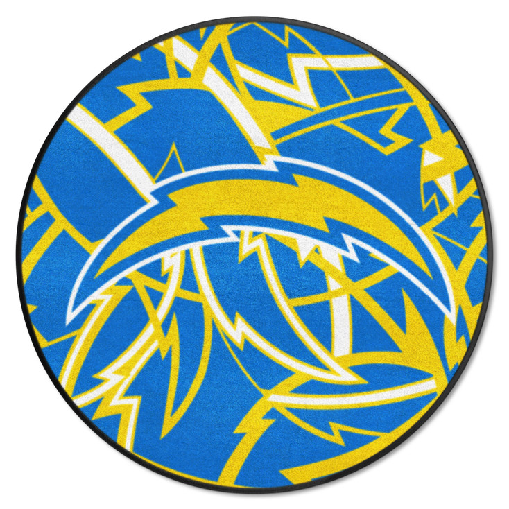 27" Los Angeles Chargers NFL x FIT Pattern Roundel Round Mat