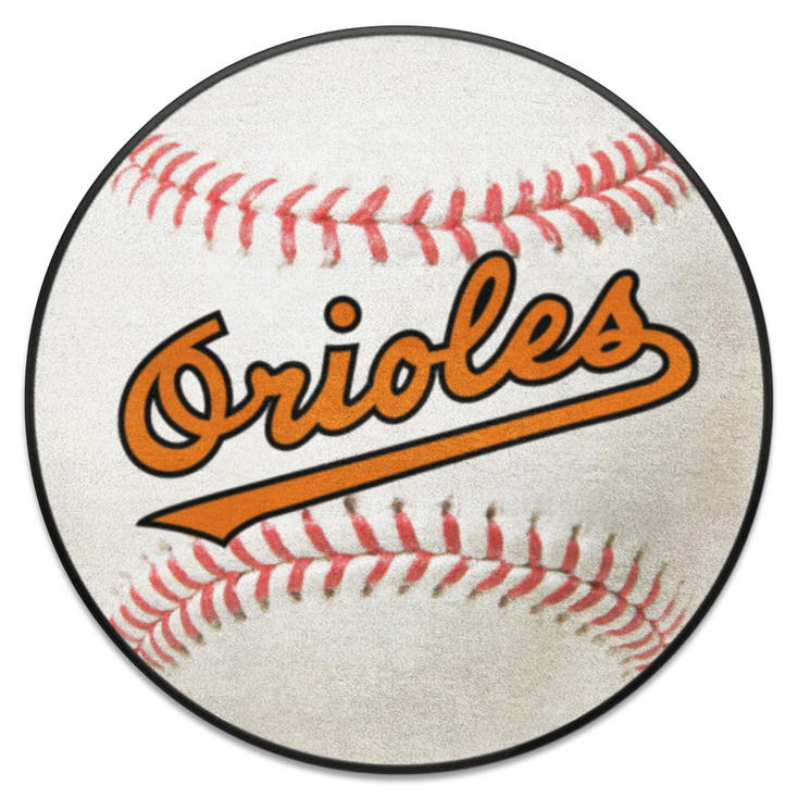 27" 1954 Baltimore Orioles Retro Logo Baseball Style Round Mat