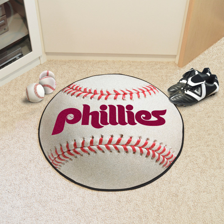 27" 1987 Philadelphia Phillies Retro Logo Baseball Style Round Mat