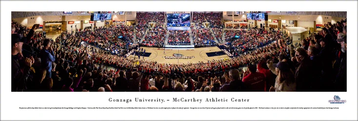 Gonzaga Bulldogs Basketball Panoramic Art Print