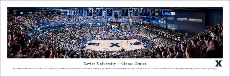 Xavier Musketeers Basketball Panoramic Art Print