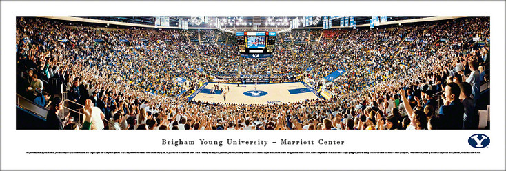 Brigham Young Cougars Basketball Panoramic Art Print