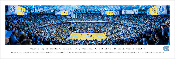 North Carolina Tar Heels Basketball Panoramic Art Print
