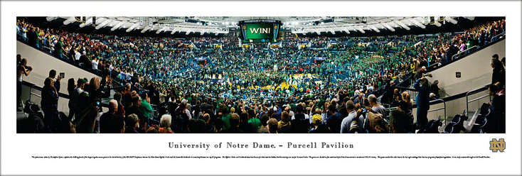 Notre Dame Fighting Irish Basketball Panoramic Art Print