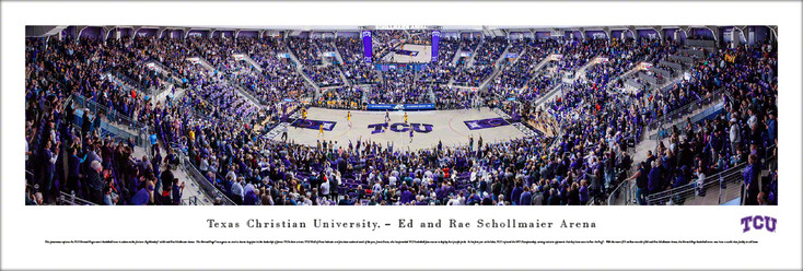 TCU Texas Christian Horned Frogs Basketball Panoramic Art Print