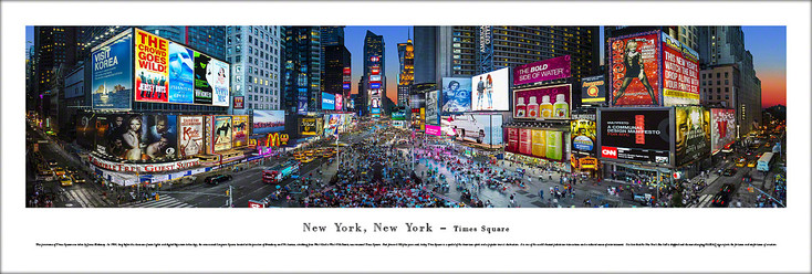 New York Times Square Panoramic Art Print