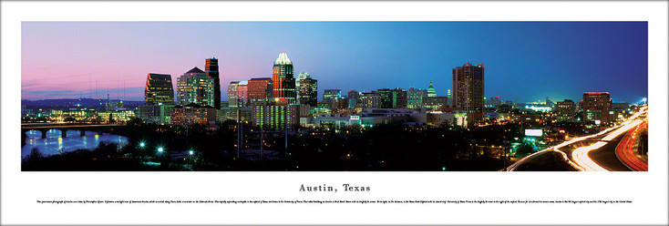 Austin, Texas Skyline Panoramic Art Print