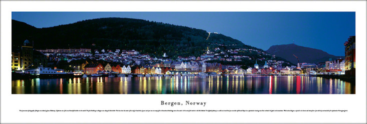 Bergen, Norway Skyline Panoramic Art Print