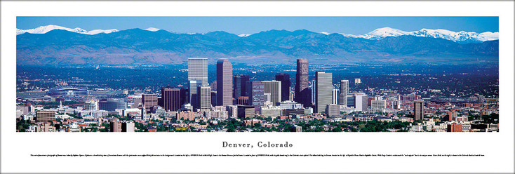 Denver, Colorado Skyline Panoramic Art Print