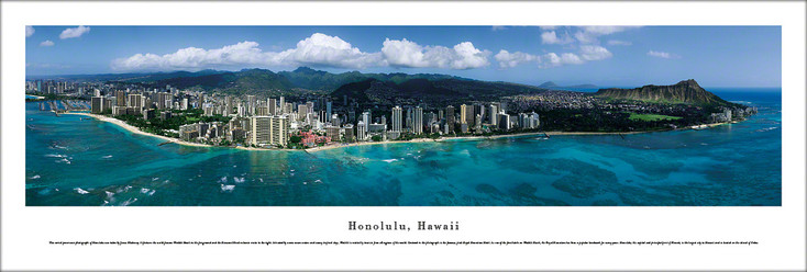 Honolulu, Hawaii Skyline Panoramic Art Print