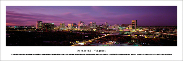 Richmond, Virginia Skyline Panoramic Art Print